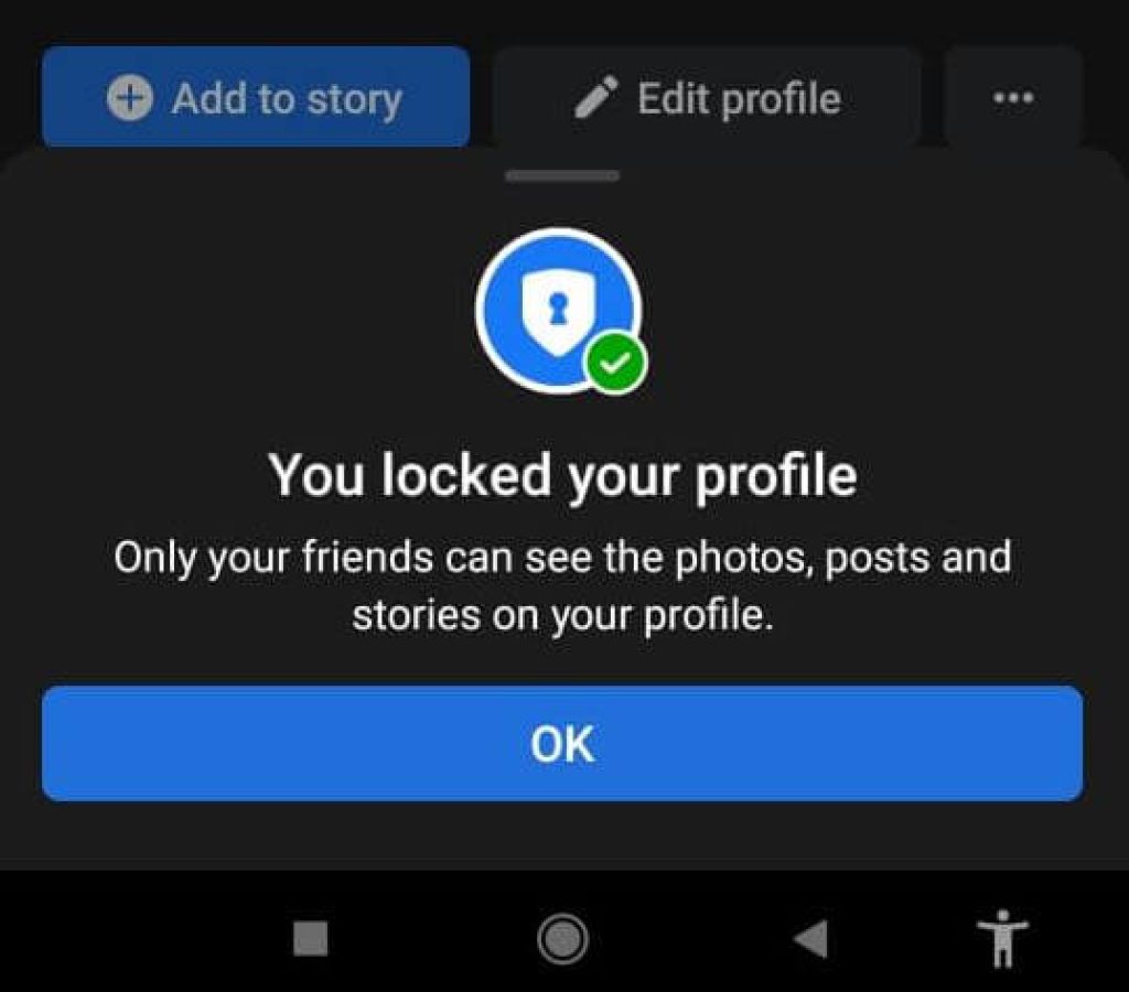 Successfully locked profile