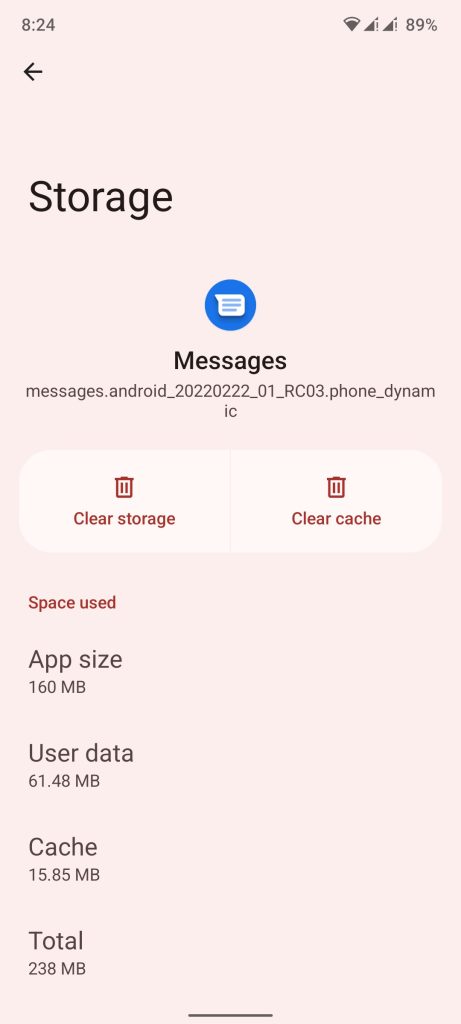 Solve Message not sent error 10 in Android by Clear Data and Cache method