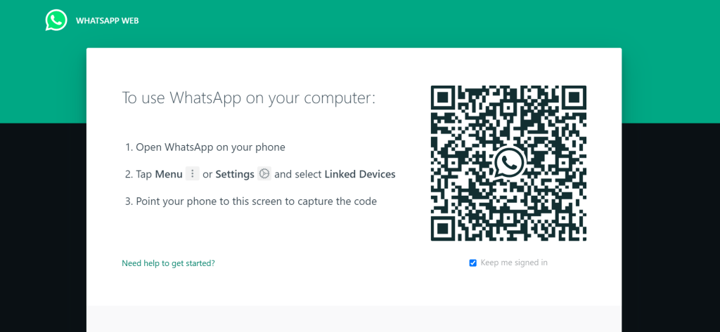 WhatsApp web app to use in your laptop