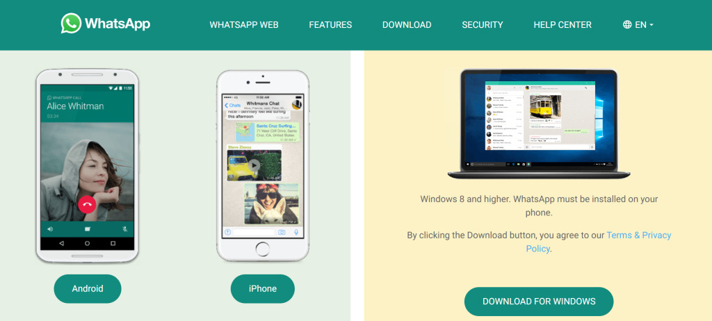 Download WhatsApp desktop application