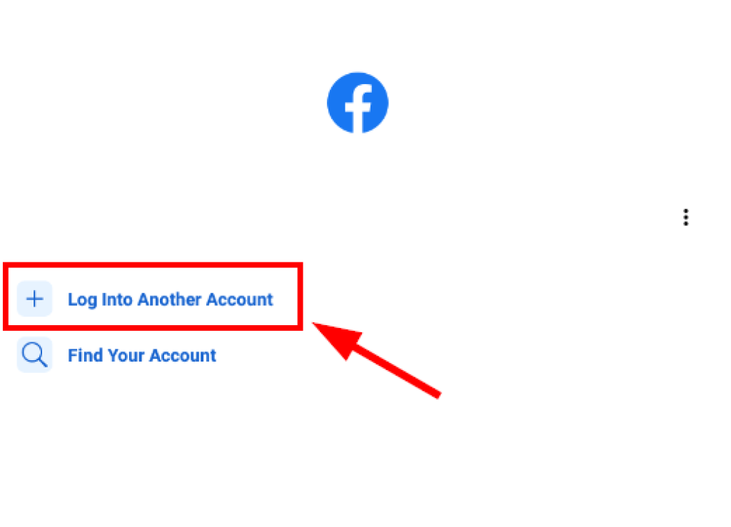log into another account option 