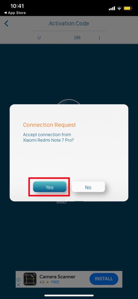 Accept request from Android on Iphone