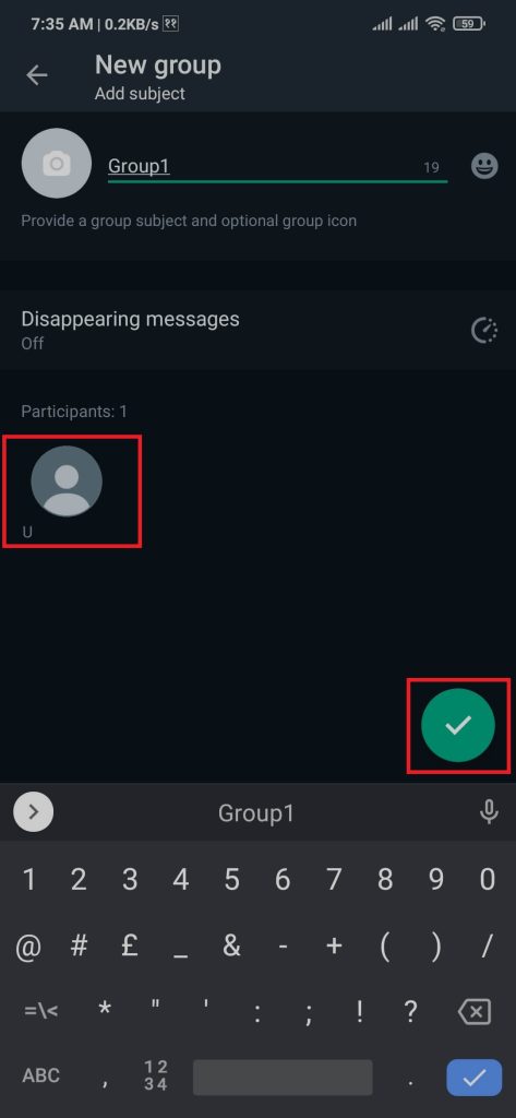 Adding participants on WhatsApp Group