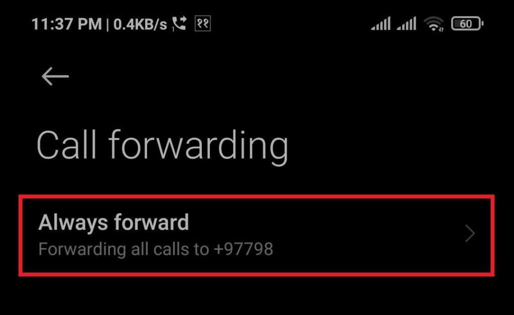 Redirect calls to a specific number