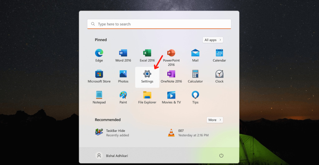 Hide the Taskbar in Windows 11 Using Settings