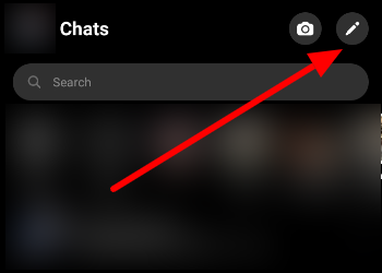 Click on pencil icon to create a messenger group