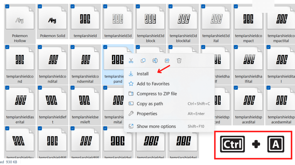 Select and install multiple files