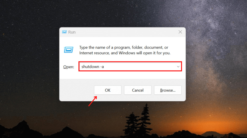 Set Shutdown Timer in Windows 11