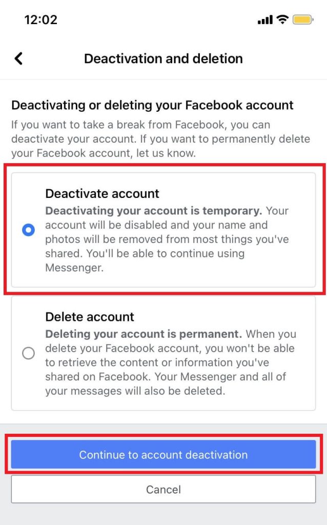 Deactivate your Facebook Account while keeping Messenger