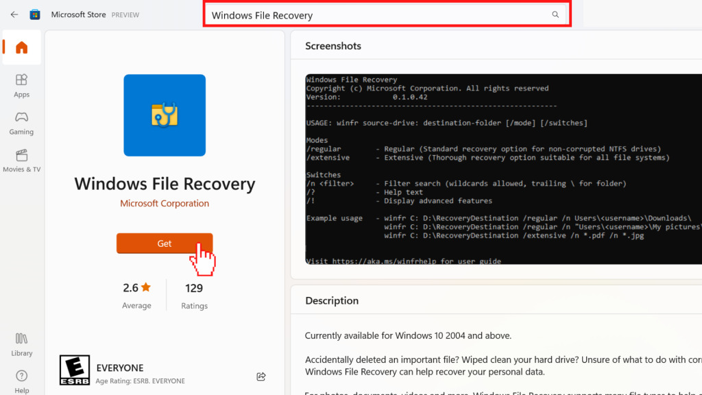 Recover Deleted Photos from Windows 11 Using Microsoft’s Windows File Recovery App