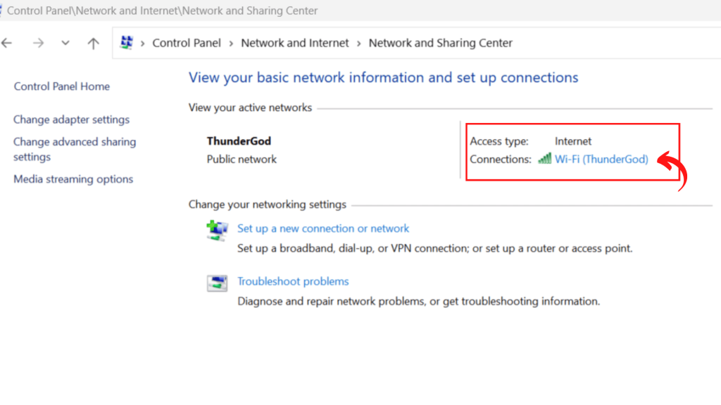 To Find a MAC Address in Windows 11 Using control panel, select the connection type you are connected to.