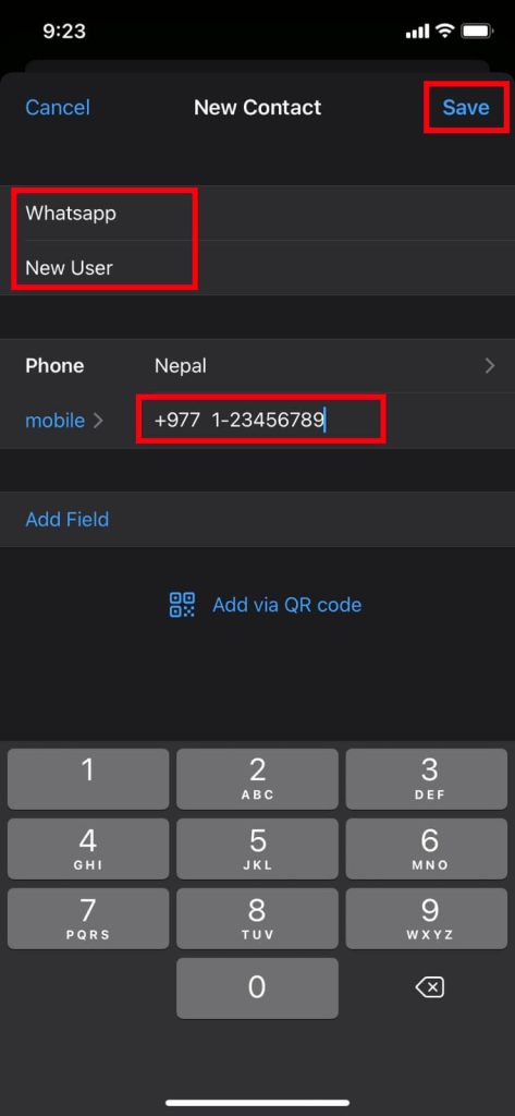 adding username and phone number