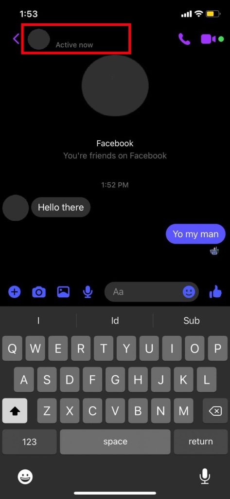 Messenger chat message