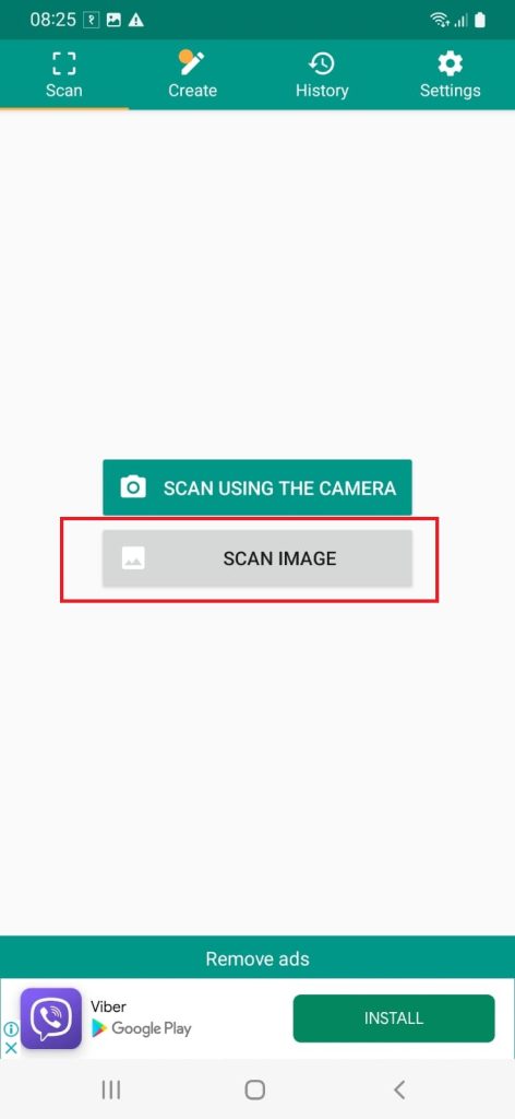 scan image to see the WIFI password on Android