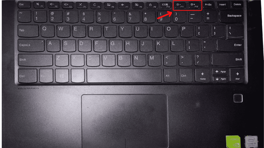 Adjust brightness in Windows 11 using Keyboard