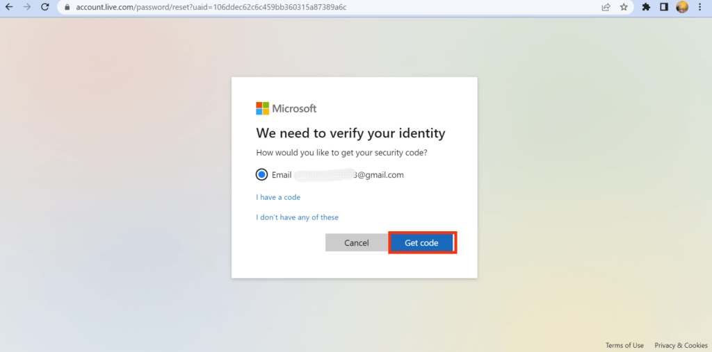 Microsoft change password 