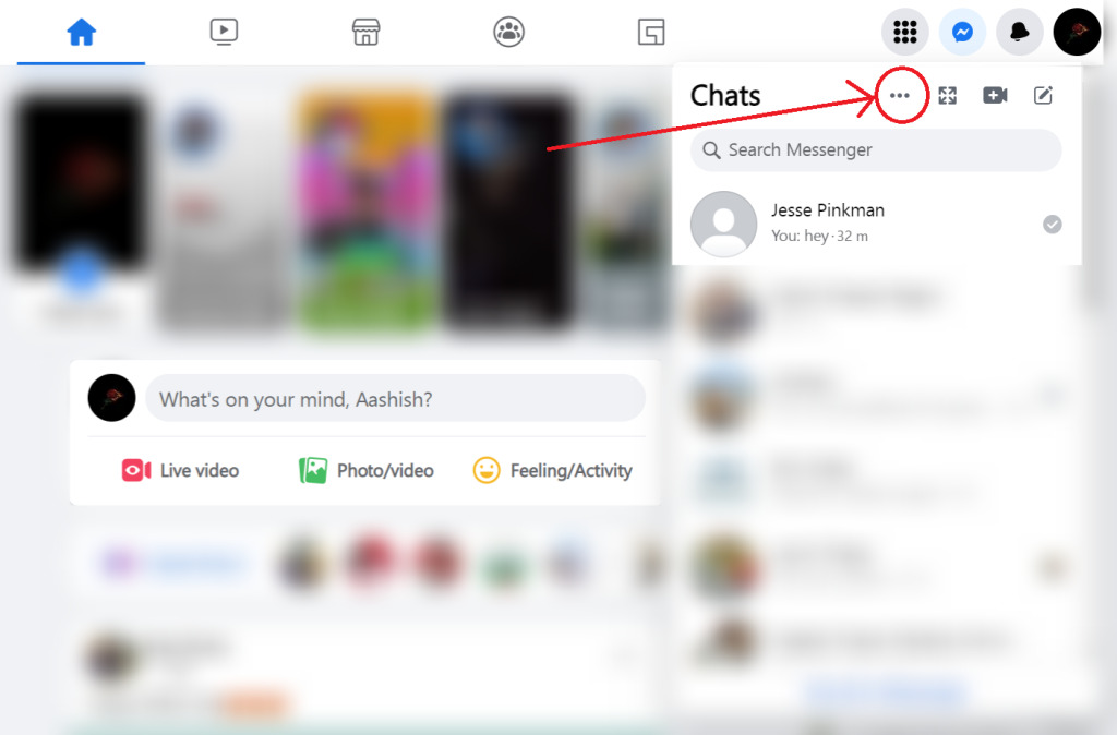 Finding Messenger message requests on web version