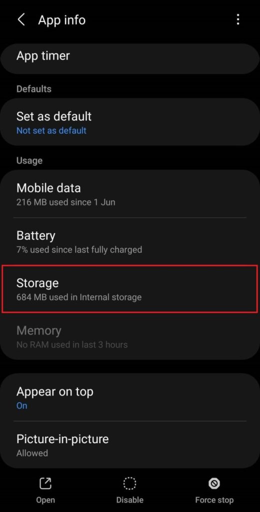 Finding App cache of Facebook on Storage Section