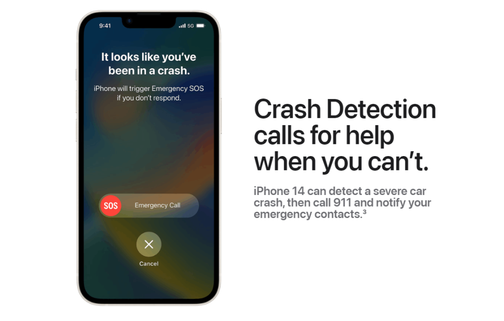 iOS 16 Crash Detection