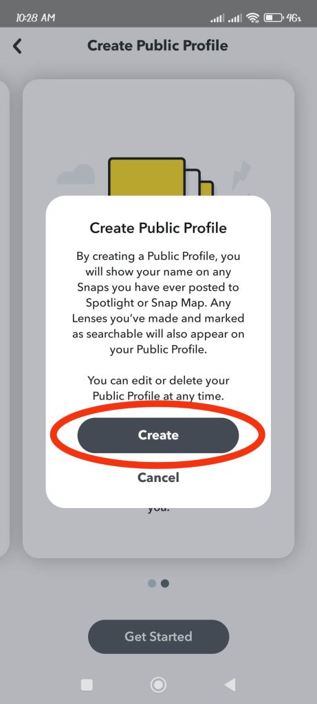 Create Public profile