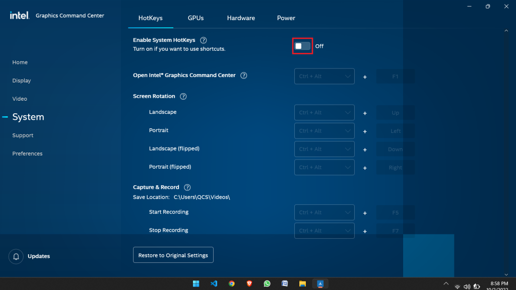 Rotate the Screen in Windows 11