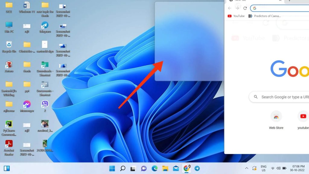 Outline for splitting screen into three parts