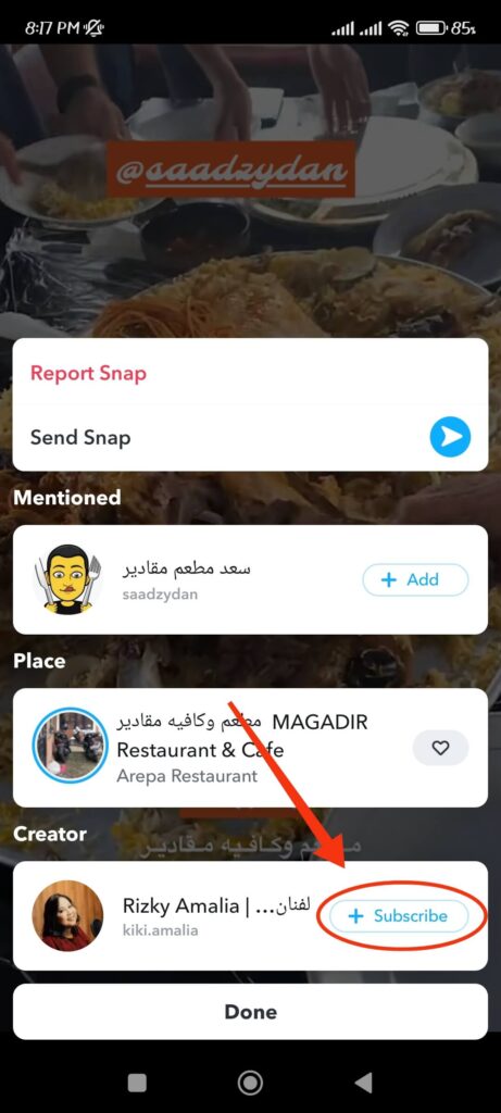 Subscribe to Snap Public account