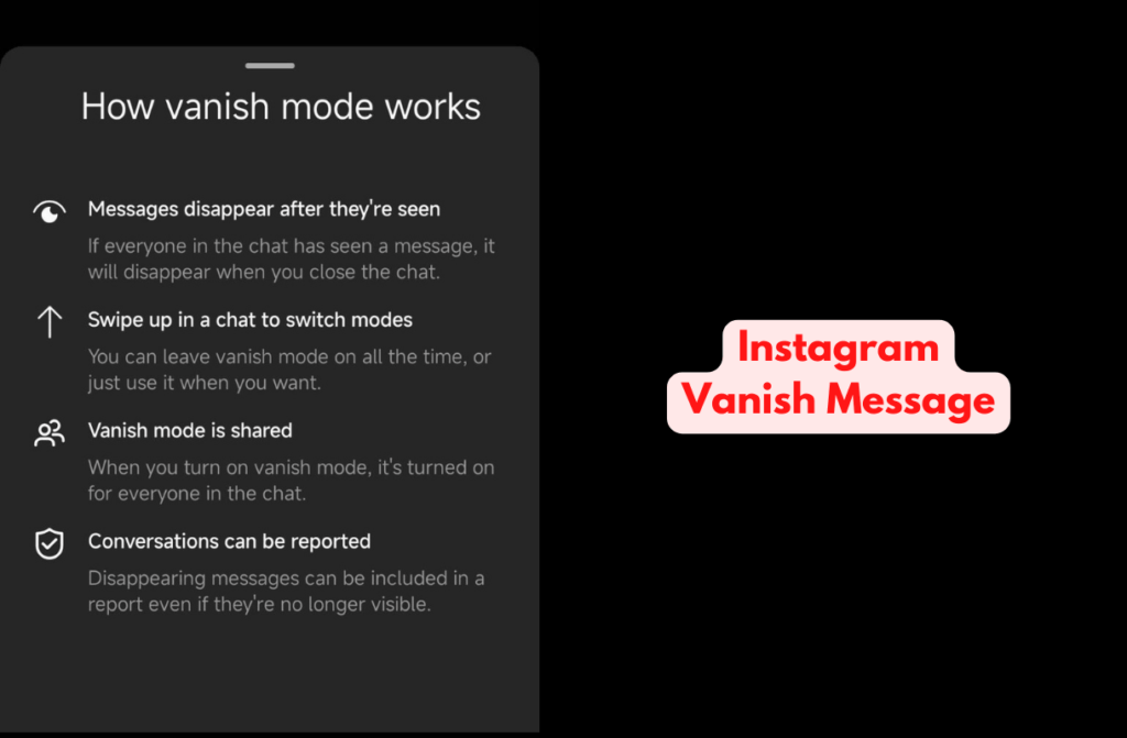 Instagram Vanish Mode