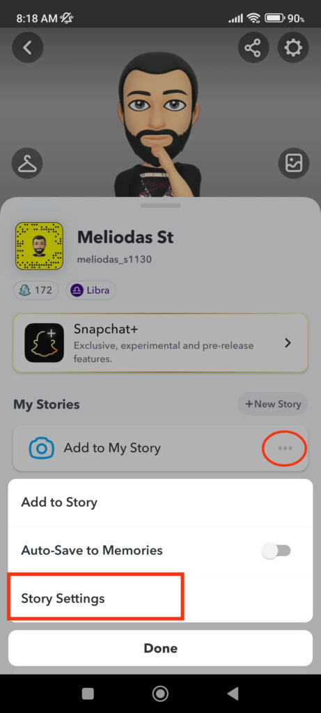 Snapchat Story Settings