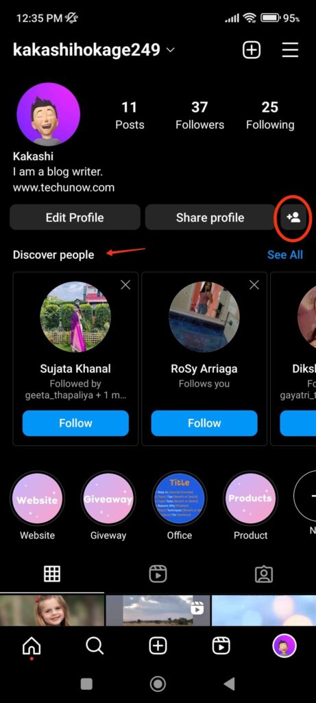 Discover people on Instagram by Phone number