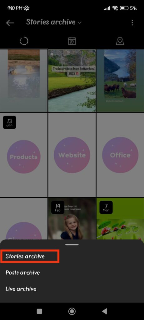 Instagram Stories archive