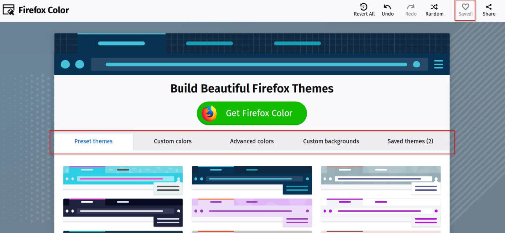 Firefox custom theme color