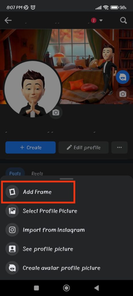 Add frame on Facebook Profile Picture 