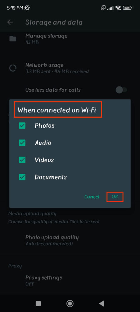 Automatically download WhatsApp video when on Wi-Fi