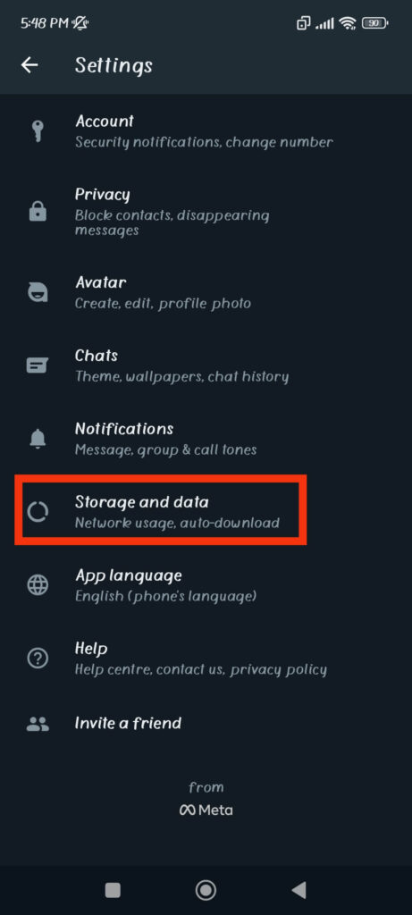 Storage and data setting