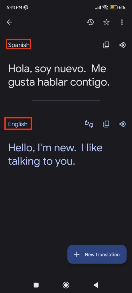 translate WhatsApp messages