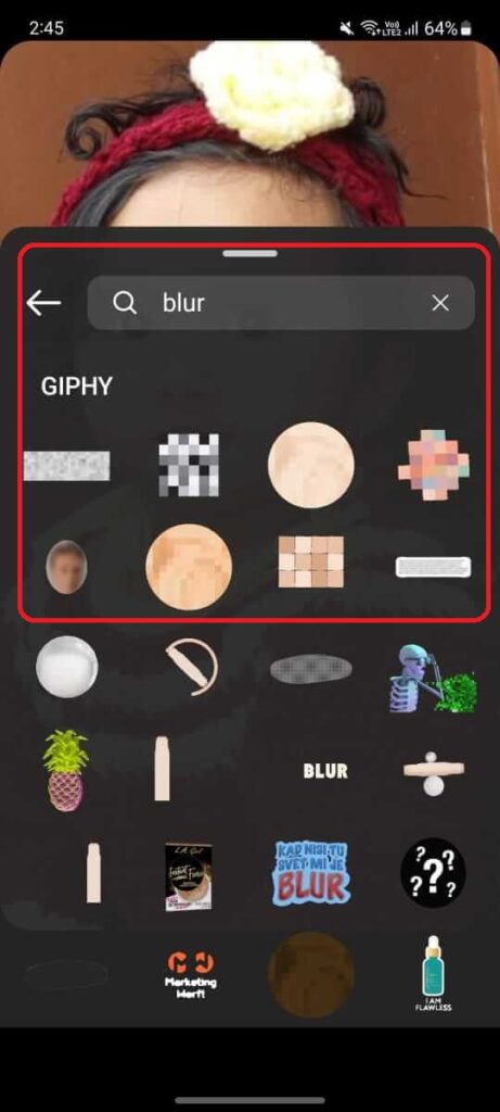 Using Blury GIPHY Stickers