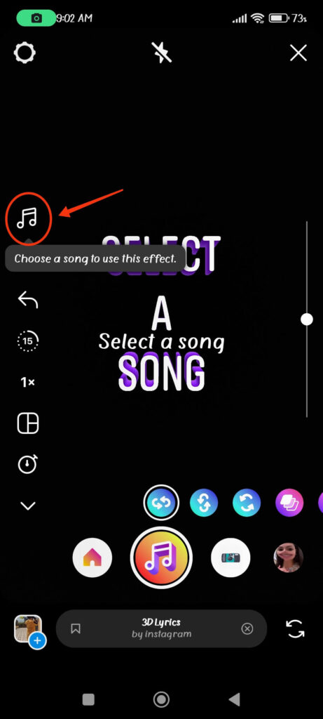 Add music to Instagram reels 