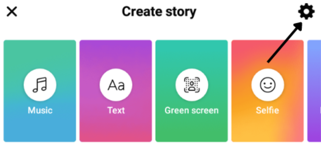 Setting of Facebook Story