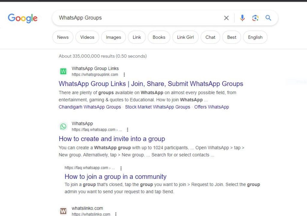 Website WhatsApp Group