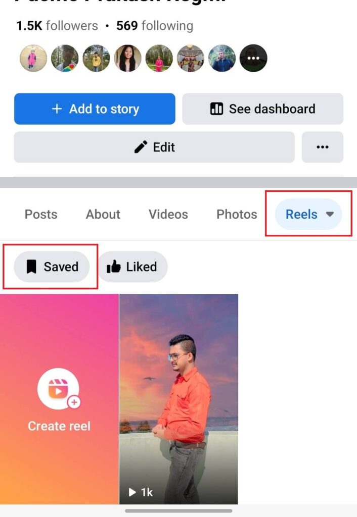 Find Saved Reels On Facebook Mobile APp