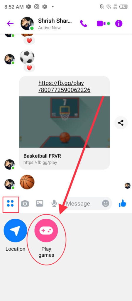 click on play games to play basketball 