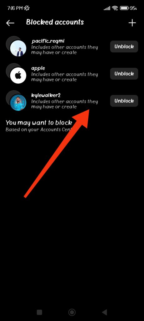 View blocked Threads accounts