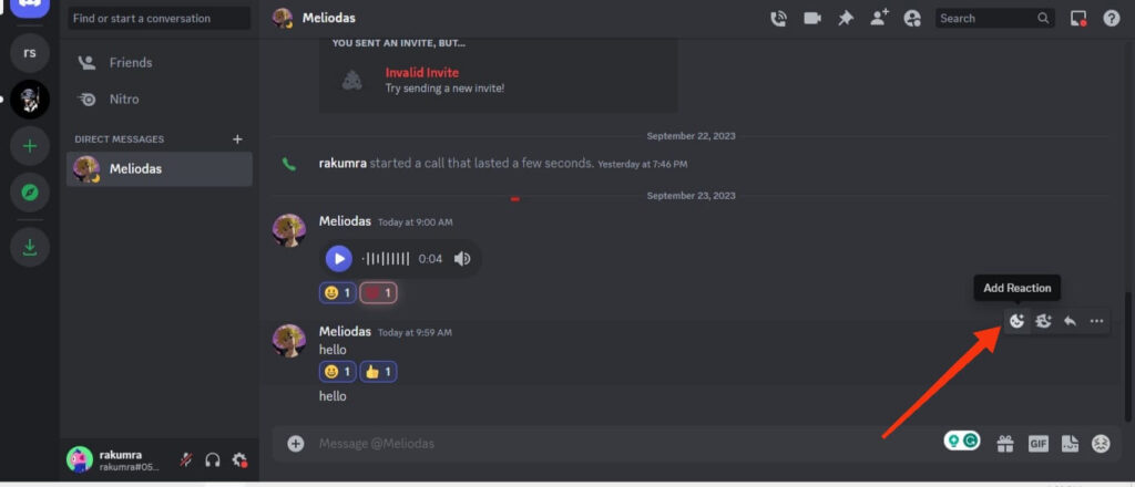 React to Discord Message