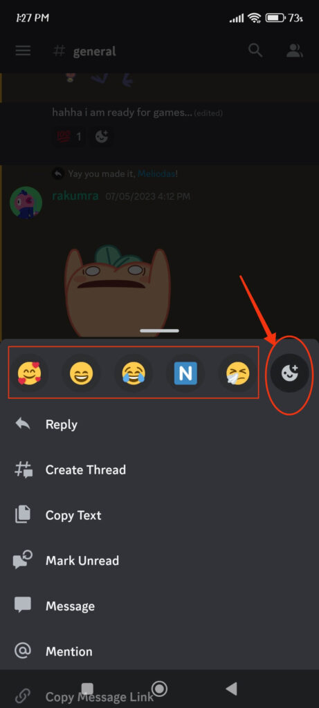 React to Discord Message