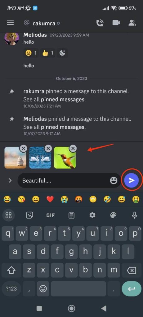 Send images  on Discord